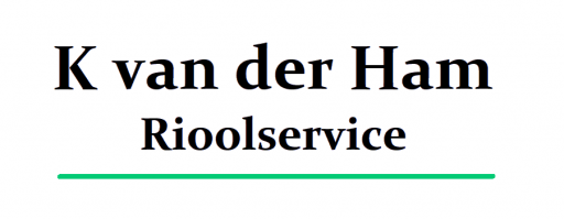 Het logo van K. van der Ham riool service reparatie en verstoppingen, uw rioleringsbedrijf voor in Middelburg